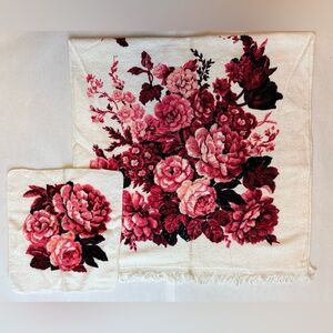 Vintage Floral Towel Washcloth Set